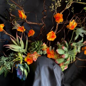 Handmade Succulent Green Calcite Headpiece