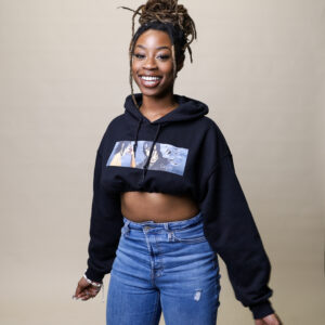 Black Cropped Hoodie: Uchiha