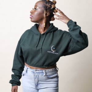 Forest Green Cropped Hoodie