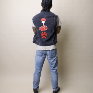 Hand Painted Uchiha Denim Jacket