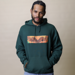 Forest Green Hoodie with Artwork