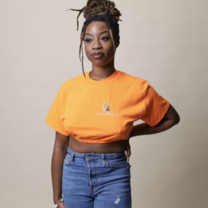 Orange Neptune's Mun Cropped Tee