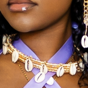 Cowrie Shell Gold Choker