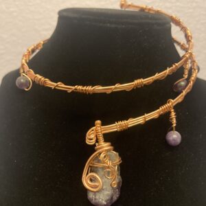 Handmade Amethyst Copper Choker